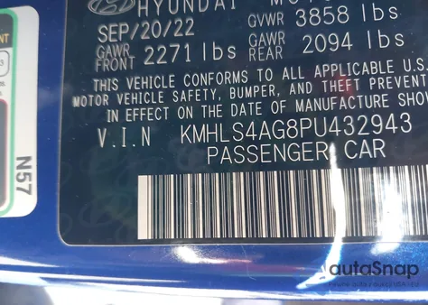 2023 Hyundai Elantra Sel from USA, damaged, VIN KMHLS4AG8PU432943